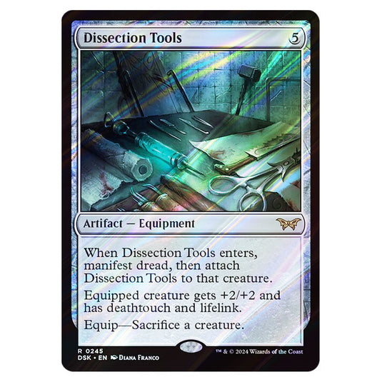 Dissection Tools 0245 card from the Magic The Gathering set Duskmourn: House of Horror