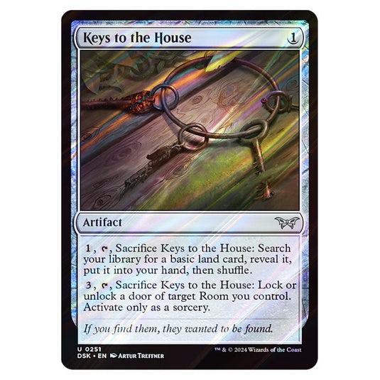 Keys to the House 0251 card from the Magic The Gathering set Duskmourn: House of Horror