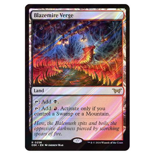 Blazemire Verge 0256 card from the Magic The Gathering set Duskmourn: House of Horror