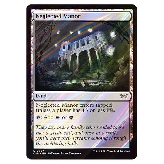 Neglected Manor 0264 card from the Magic The Gathering set Duskmourn: House of Horror