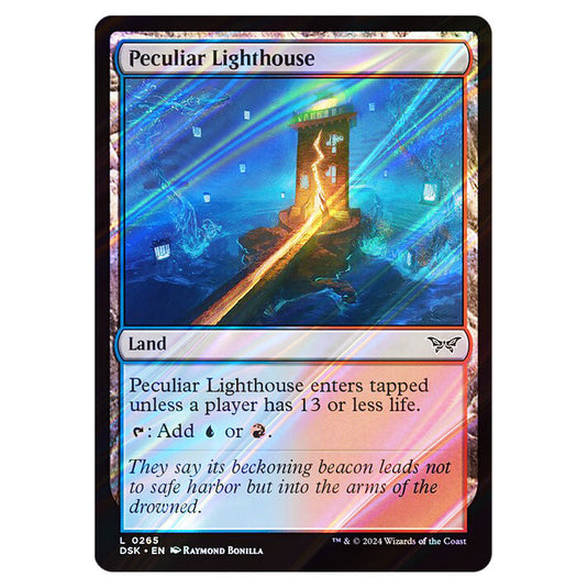 Peculiar Lighthouse 0265 card from the Magic The Gathering set Duskmourn: House of Horror