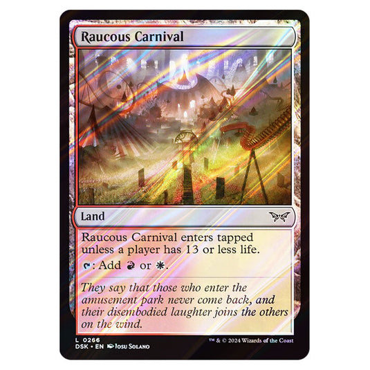 Raucous Carnival 0266 card from the Magic The Gathering set Duskmourn: House of Horror