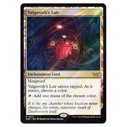 Valgavoth's Lair 0271 card from the Magic The Gathering set Duskmourn: House of Horror