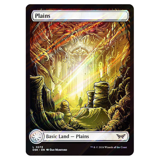 Plains 0272 card from the Magic The Gathering set Duskmourn: House of Horror