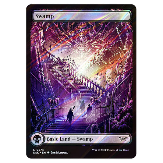 Swamp 0274 card from the Magic The Gathering set Duskmourn: House of Horror