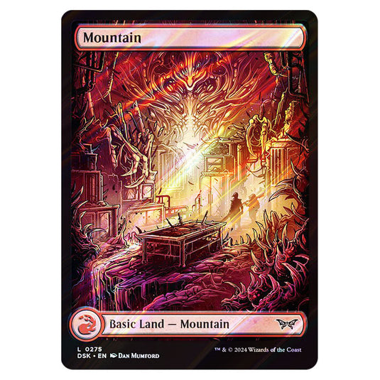 Mountain 0275 card from the Magic The Gathering set Duskmourn: House of Horror