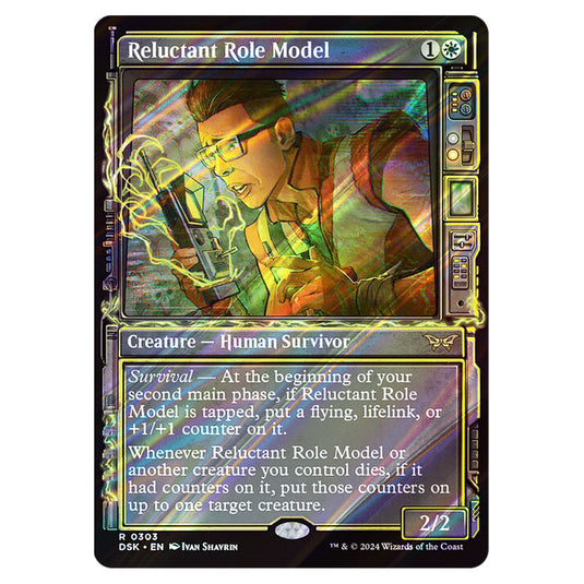 Reluctant Role Model  0303 card from the Magic The Gathering set Duskmourn: House of Horror