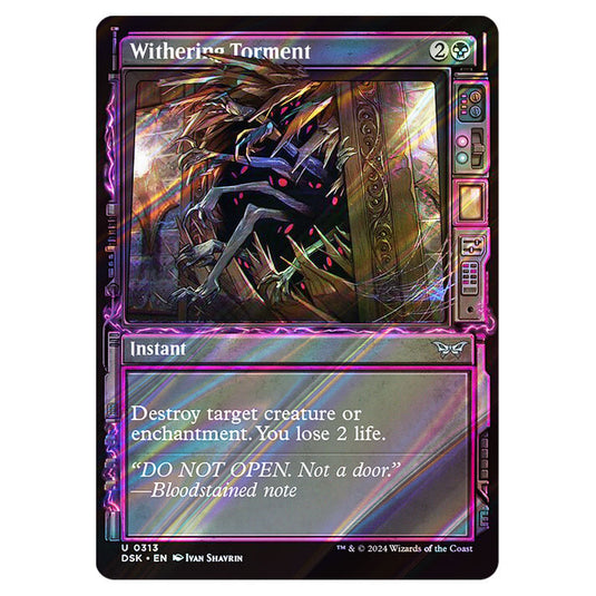 Withering Torment 0313 card from the Magic The Gathering set Duskmourn: House of Horror