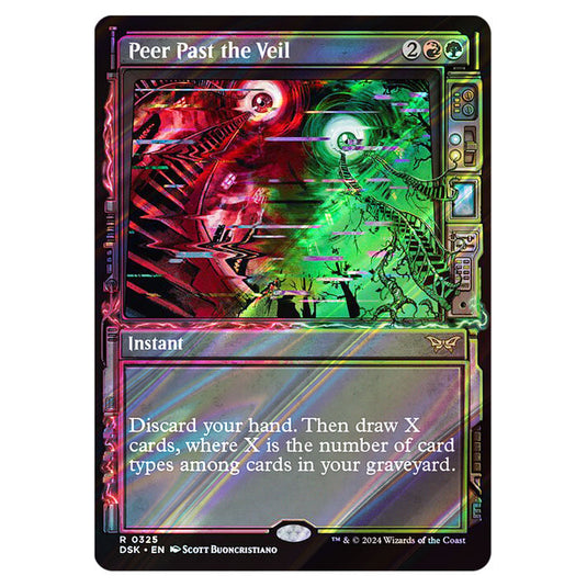 Peer Past the Veil 0325 card from the Magic The Gathering set Duskmourn: House of Horror