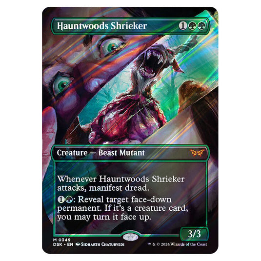 Hauntwoods Shrieker 0349 card from the Magic The Gathering set Duskmourn: House of Horror