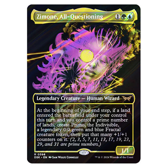 Zimone, All-Questioning 0366 card from the Magic The Gathering set Duskmourn: House of Horror