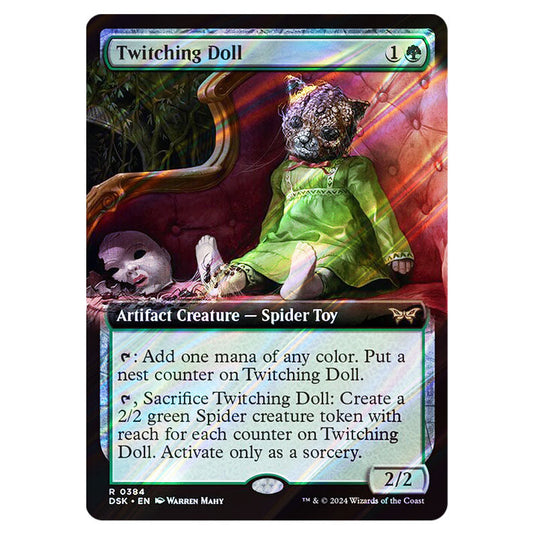 Twitching Doll 0384 card from the Magic The Gathering set Duskmourn: House of Horror