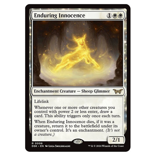 Enduring Innocence 0006 card from the Magic The Gathering set Duskmourn: House of Horror