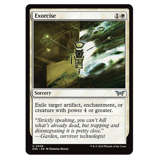 Exorcise 0008 card from the Magic The Gathering set Duskmourn: House of Horror