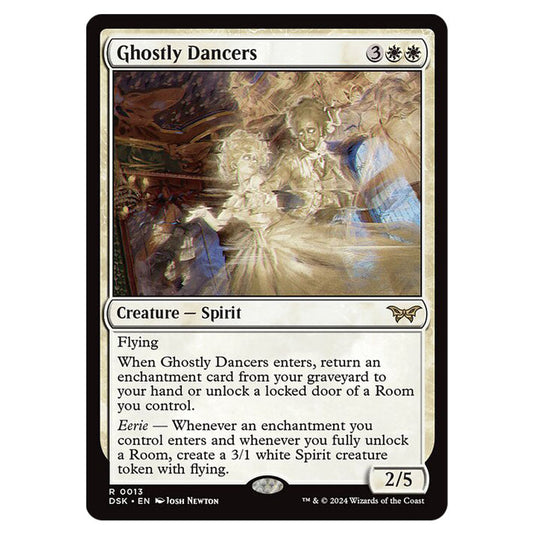 Ghostly Dancers 0013 card from the Magic The Gathering set Duskmourn: House of Horror