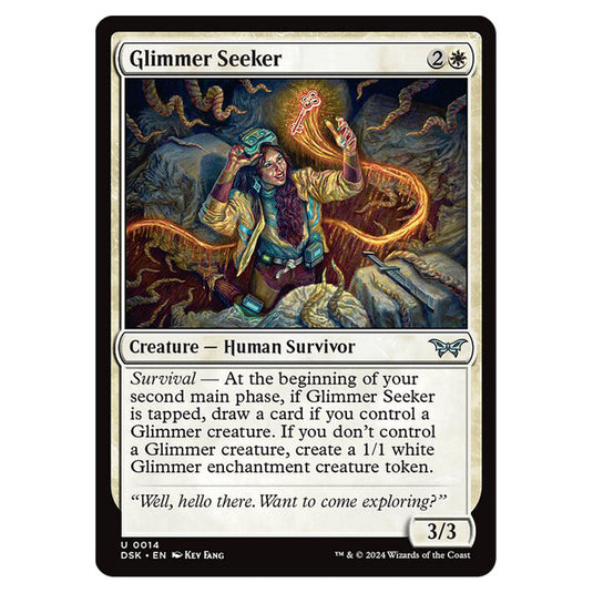 Glimmer Seeker 0014 card from the Magic The Gathering set Duskmourn: House of Horror