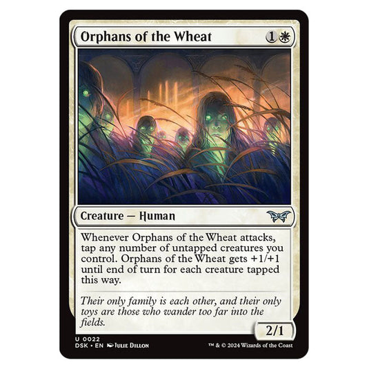 Orphans of the Wheat 0022 card from the Magic The Gathering set Duskmourn: House of Horror