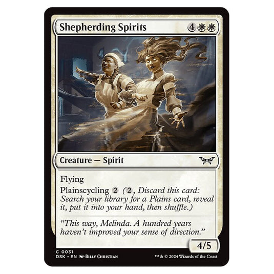 Shepherding Spirits 0031 card from the Magic The Gathering set Duskmourn: House of Horror