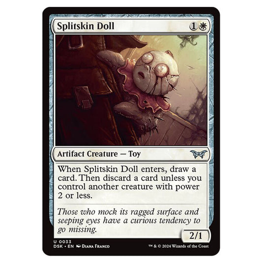 Splitskin Doll 0033 card from the Magic The Gathering set Duskmourn: House of Horror