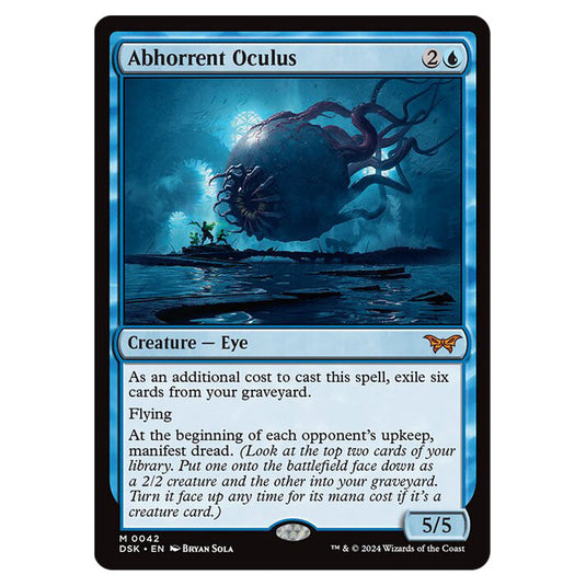 Abhorrent Oculus 0042 card from the Magic The Gathering set Duskmourn: House of Horror