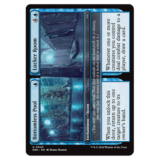 Bottomless Pool // Locker Room 0043 card from the Magic The Gathering set Duskmourn: House of Horror