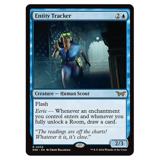 Entity Tracker 0053 card from the Magic The Gathering set Duskmourn: House of Horror