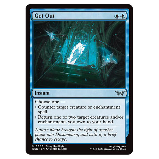 Get Out 0060 card from the Magic The Gathering set Duskmourn: House of Horror