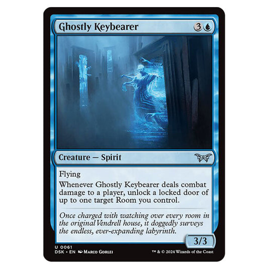 Ghostly Keybearer 0061 card from the Magic The Gathering set Duskmourn: House of Horror