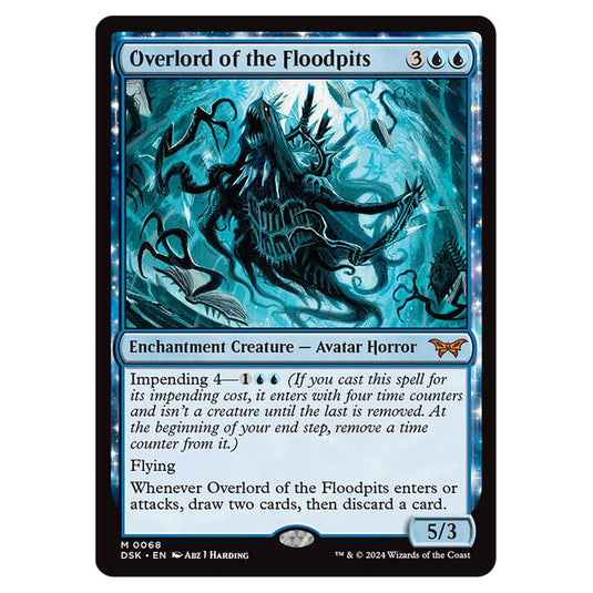 Overlord of the Floodpits 0068 card from the Magic The Gathering set Duskmourn: House of Horror