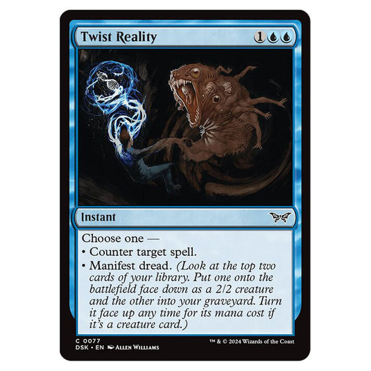 Twist Reality 0077 card from the Magic The Gathering set Duskmourn: House of Horror