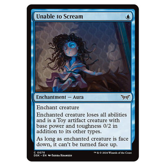 Unable to Scream 0078 card from the Magic The Gathering set Duskmourn: House of Horror