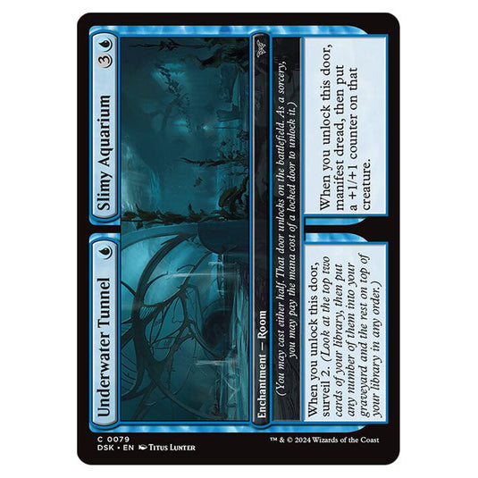 Underwater Tunnel // Slimy Aquarium 0079 card from the Magic The Gathering set Duskmourn: House of Horror