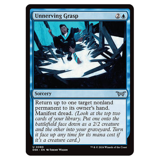 Unnerving Grasp 0080 card from the Magic The Gathering set Duskmourn: House of Horror