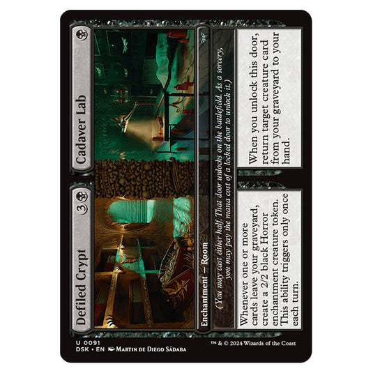 Defiled Crypt // Cadaver Lab 0091 card from the Magic The Gathering set Duskmourn: House of Horror