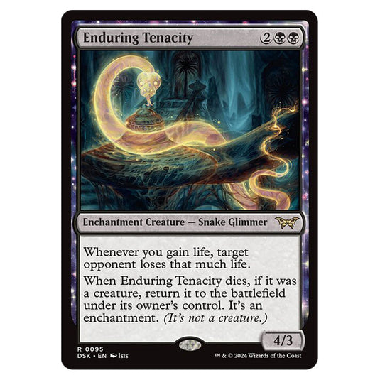 Enduring Tenacity 0095 card from the Magic The Gathering set Duskmourn: House of Horror