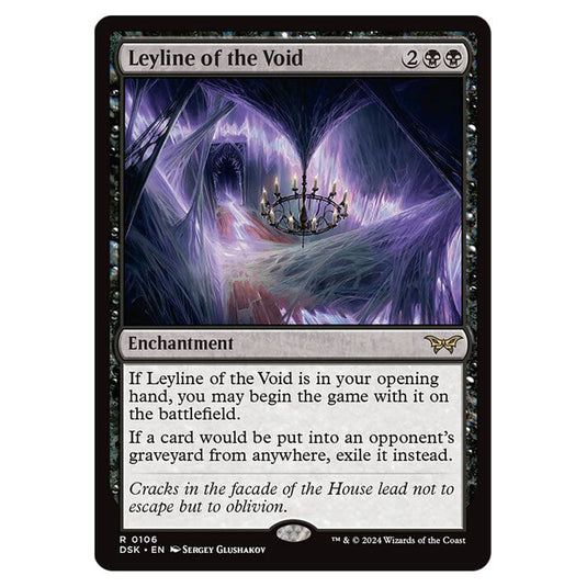 Leyline of the Void 0106 card from the Magic The Gathering set Duskmourn: House of Horror