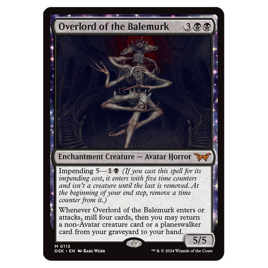 Overlord of the Balemurk 0113 card from the Magic The Gathering set Duskmourn: House of Horror