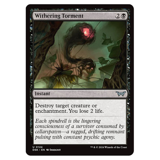 Withering Torment 0124 card from the Magic The Gathering set Duskmourn: House of Horror