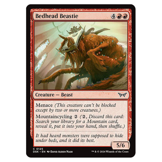 Bedhead Beastie 0125 card from the Magic The Gathering set Duskmourn: House of Horror