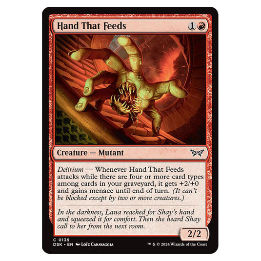 Hand That Feeds 0139 card from the Magic The Gathering set Duskmourn: House of Horror