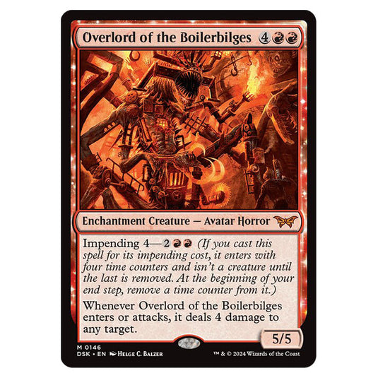 Overlord of the Boilerbilges 0146 card from the Magic The Gathering set Duskmourn: House of Horror