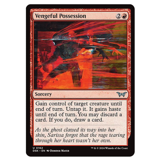 Vengeful Possession 0162 card from the Magic The Gathering set Duskmourn: House of Horror