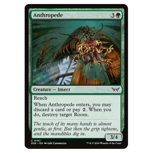 Anthropede 0167 card from the Magic The Gathering set Duskmourn: House of Horror