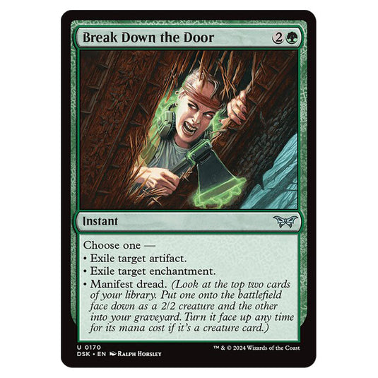 Break Down the Door 0170 card from the Magic The Gathering set Duskmourn: House of Horror