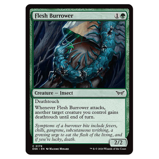 Flesh Burrower 0178 card from the Magic The Gathering set Duskmourn: House of Horror