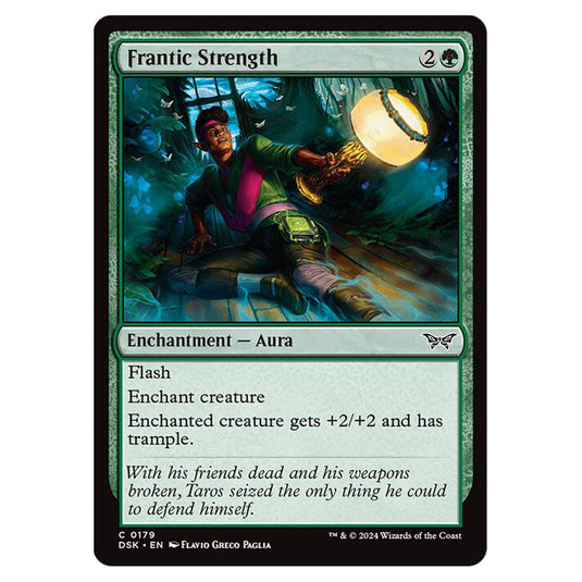 Frantic Strength 0179 card from the Magic The Gathering set Duskmourn: House of Horror