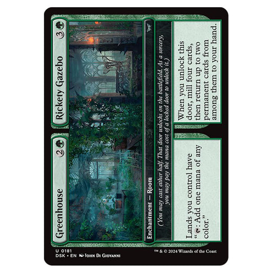 Greenhouse // Rickety Gazebo 0181 card from the Magic The Gathering set Duskmourn: House of Horror