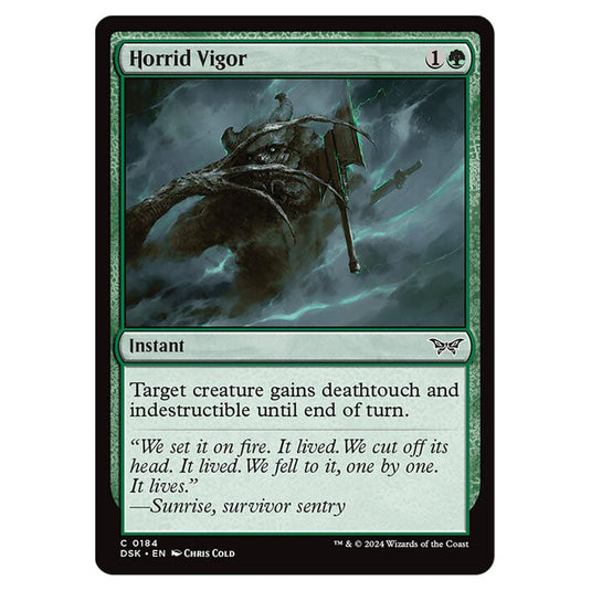 Horrid Vigor 0184 card from the Magic The Gathering set Duskmourn: House of Horror