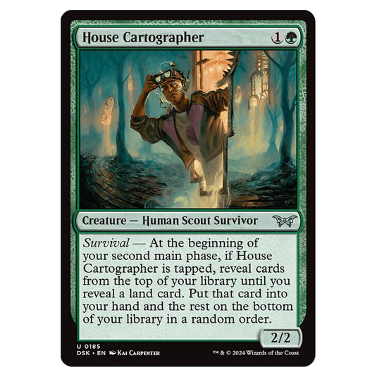 House Cartographer 0185 card from the Magic The Gathering set Duskmourn: House of Horror