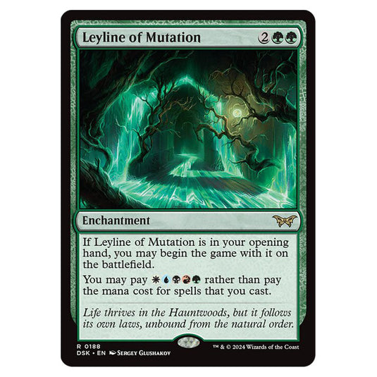 Leyline of Mutation 0188 card from the Magic The Gathering set Duskmourn: House of Horror